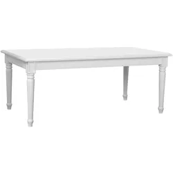 Amaretta Esstisch 100x180/280 einschl. 2 Zusatzplatten antik weiß, antik patiniert.
