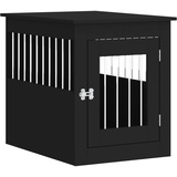 vidaXL Hundekäfig im Möbelstil Schwarz 55x75x65 cm Holzwerkstoff