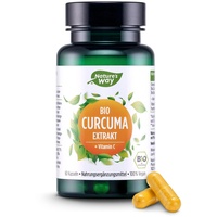 Bio Curcuma Kapseln hochdosiert 100% natürlicher Bio Kurkuma Extrakt + Vitamin C - 45x höhere Bioverfügbarkeit - für Gelenk Gesundheit ohne Piperin - C-14 zertifiziert Hergestellt in DE