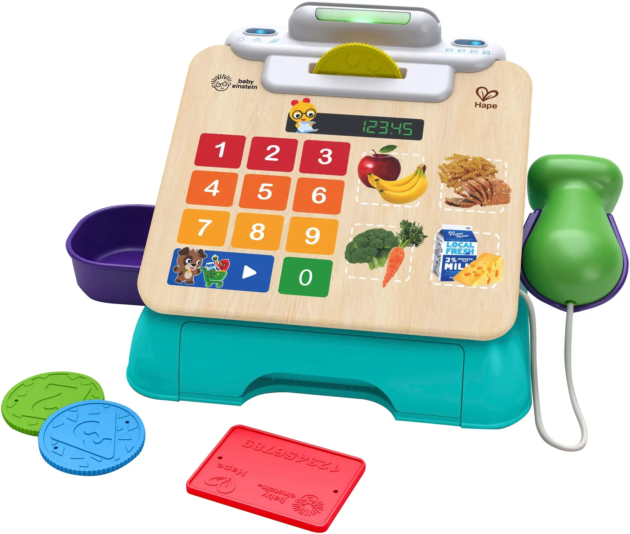 Spielkasse HAPE, bunt, Spielkasse, KinderB:22cm H:16,5cm L:20cm, Holz, Kunststoff, Metall, mit Licht- & Soundeffekt, B:22cm H:16,5cm L:20cm