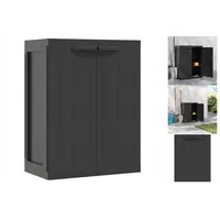 VidaXL Gartenschrank Schwarz 65x37x85 cm PP
