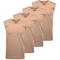 RAGMAN V-Shirt 2er Pack UW2057/086, beige, L