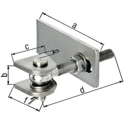 Gah Verstellbares Torband 146x23x55x130x28x50mm VA Btl.