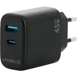 Mobilis Wandladegerät, Schwarz