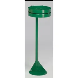 PROREGAL Standhalter mit Gummiband | ohne Deckel | HxBxT 105x37x46,5cm | Stahl | Grün | Mülleimer Abfalleimer Müllkorb