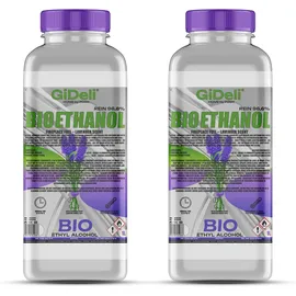 gideli Bioethanol 2 x 1 l Lavendelduft 96,6% für Innen & Außen