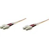 Intellinet Network Solutions Intellinet LWL Anschlusskabel 1.00m Orange [1x SC-Stecker - 1x SC-Stecker] 62,5/125 OM1