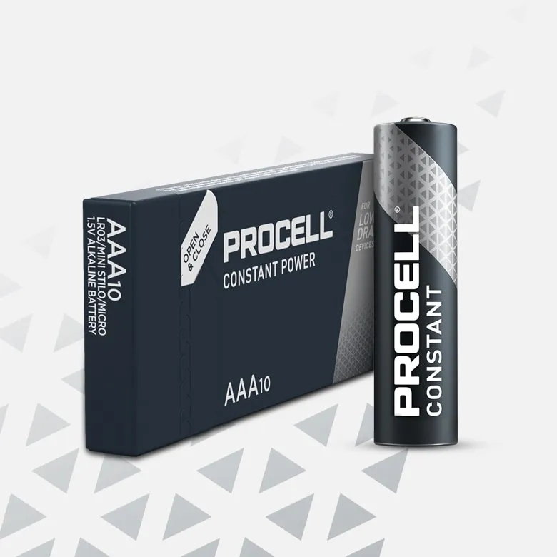 Duracell Batterie »Procell Constant Micro/AAA/LR03«, LR03, 1,5 V, (10 St., Alkaline Batterie, 10 Stück) Duracell schwarz