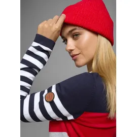 KangaROOS Rundhalspullover in modischer Streifenoptik, grau