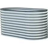 Floraworld Hochbeet Welle 160 x 80 x 82 cm Silber
