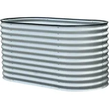 Floraworld Hochbeet Welle 160 x 80 x 82 cm Silber