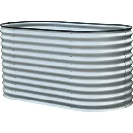 Floraworld Hochbeet Welle 160 x 80 x 82 cm Silber