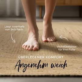carpetfine Nele Juteteppich 60 x 100 cm beige