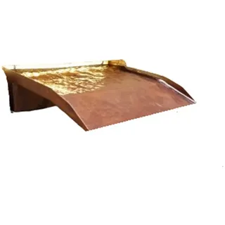 Jürgen Bocker - Gartenambiente Wasserfall Wasserfall 60 cm langer Auslauf Cortenstahl incl. LED Sets, 60,00 cm Breite