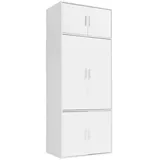 mokebo Kleiderschrank Weiß, 2 Fächer, 90x234x58 cm, Schlafzimmer, Kleiderschränke, Drehtürenschränke
