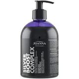 Joanna Professional Silver Boost Complex Farbverstärkendes Shampoo - Neutralisierung von Gelbtönen - Silber Kühle Reflexe - 500g