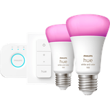 Philips Hue White & Col. Amb. E27 2er inkl. Dimmer Switch 75W Starter Set warmweiß