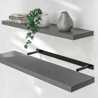 CASARIA Hängeregal 90 x 3,8 x 23 cm Grau