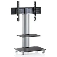 VCM Tosal TV-Standfuß silber/Schwarzglas