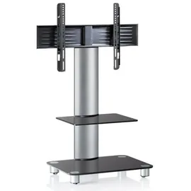 VCM Tosal TV-Standfuß silber/Schwarzglas