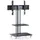 VCM Tosal TV-Standfuß silber/Schwarzglas
