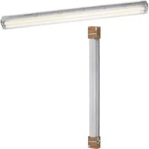 LEDVANCE LED Feuchtraumwannenleuchte Damp Proof Essential Grau 120cm IP65 2 x 15W T8 2400lm Neutralweiß 4000K - Grau