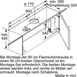 Bosch DFR097A52 Flachschirmhaube 90 cm