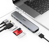 BHHB USB C Hub Adapter für MacBook Pro Air Docking Station 8-in-2 für Mac Book Zubehör 4K@30Hz HDMI, Thunderbolt 4/3, USB 3.0, SD/TF, USB C Dockingstation USBC Dock Adapter für Mac M5 M4 M3 M2 M1