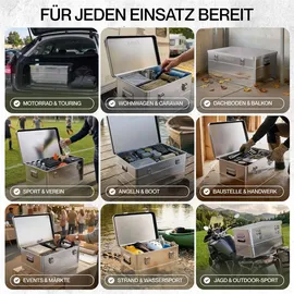 Trucky Aluminium Aufbewahrungsbox 50 l 1-tlg. silber