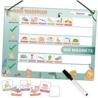 mini mindz Tagesplaner Montessori Magnettafel 160 Magnete  grün