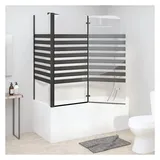 vidaXL Duschabtrennung 120x68x130 cm Hartglas Gestreift