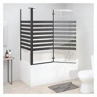 vidaXL Duschabtrennung 120x68x130 cm Hartglas Gestreift