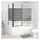 vidaXL Duschabtrennung 120x68x130 cm Hartglas Gestreift
