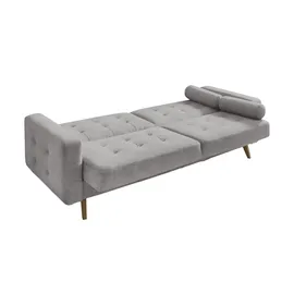 deinbett Schlafsofa mit Bettkasten Fjord ¦ grau ¦ Maße (cm): B: 226 H: 88 T: 90.0
