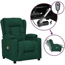 vidaXL Massagesessel Elektrisch Polyester 96 x 99,5 x 0 cm Dunkelgrün