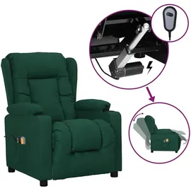 vidaXL Massagesessel Elektrisch Polyester 96 x 99,5 x 0 cm Dunkelgrün