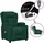 vidaXL Massagesessel Elektrisch Polyester 96 x 99,5 x 0 cm Dunkelgrün