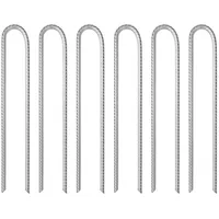 VidaXL Zeltheringe 6 Stk. U-Form 37 cm Ø10 mm
