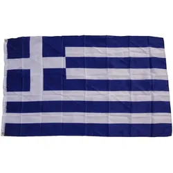 Fahnen-Shop Axel Bach Drapeau Grèce 90 x 150cm Avec 2 Œillets en Métal Bannière Hiss Coupe Du Monde