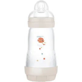 MAM Easy Start Anti-Colic Baby Bottle (260 ml) | 0+ Mon | Babyflasche mit Bodenventil | 94% Akzeptanz | 96% Hebammen-Empfehlung | 80% weniger Koliken | Fisch/beige/cotton