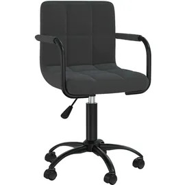 vidaXL Bürostuhl Drehbar Samt Schwarz
