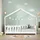 ML-Design Hausbett 70 x 140 cm Kiefer massiv weiß