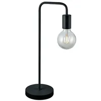 MeineWunschleuchte Große minimalistische Tischleuchte Metall Schwarz, Höhe 51cm