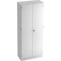 Hammerbacher Garderobeschrank Solid 5OH BxTxH 80x42x200,4cm Griff SG Weiß/Weiß