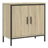 vidaXL Waschbeckenunterschrank Sonoma-Eiche 60x30x60 cm Holzwerkstoff