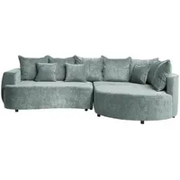 Carryhome Ecksofa, Mintgrün, Textil, 3-Sitzer, Füllung: Schaumstoff, Ottomane rechts, L-Form, 307x194 cm, Stoffauswahl, seitenverkehrt erhältlich, Schlafen auf Sitzhöhe, Wohnzimmer, Sofas & Couches, Wohnlandschaften, Ecksofas