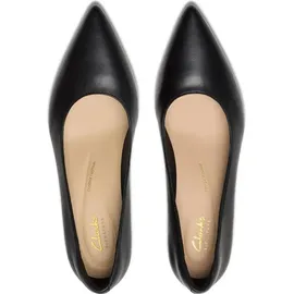 CLARKS Schuhe Adela Court mit Komfort-Fußbett und vielseitig-elegantem Look 1216 Black Leather 37.5 - Schwarz - 37,5