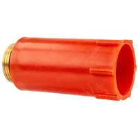 Tecuro Baustopfen 3/4 Zoll mit Messing-Gewinde - Kunststoff rot