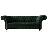 JVmoebel Chesterfield-Sofa, Sofa Chesterfield Couch Dreisitzer Wohnzimmer Klassisch grün