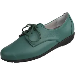 Schnürschuh NATURAL FEET "Larissa", Damen, Gr. 35, grün, Leder, elegant, Schuhe, aus hochwertigem Hirschleder